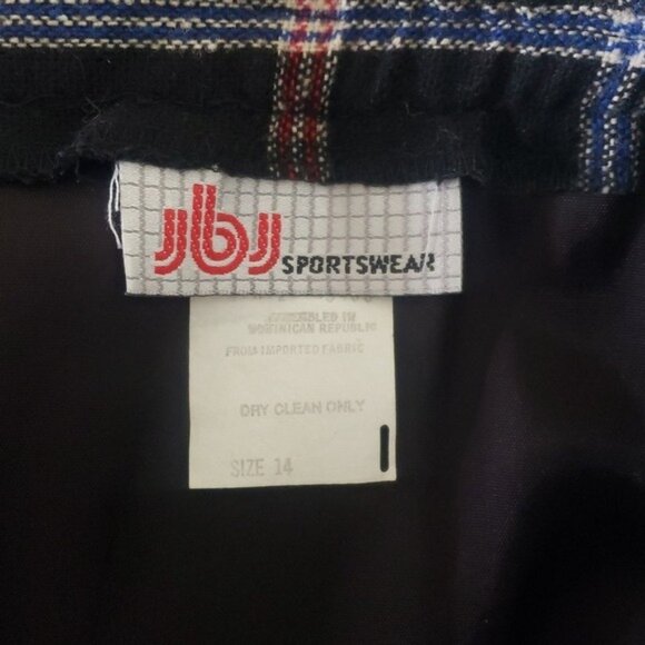 NWT Vintage 80s Plaid Pencil Skirt Size 14 Deadstock Work Dark Academia Alt - Picture 6 of 8